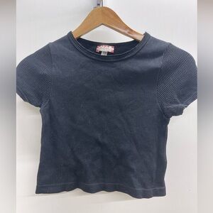 Altar'd State Intimates Black Ribbed Crop Top